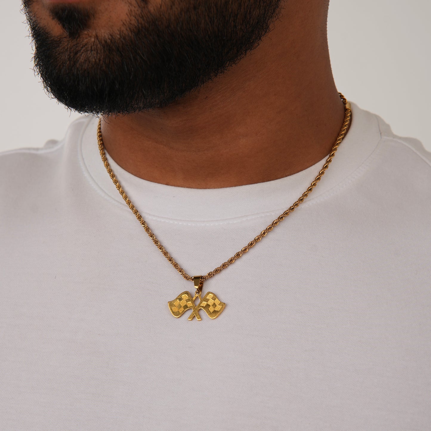 CHECKERED FLAG NECKLACE GLS