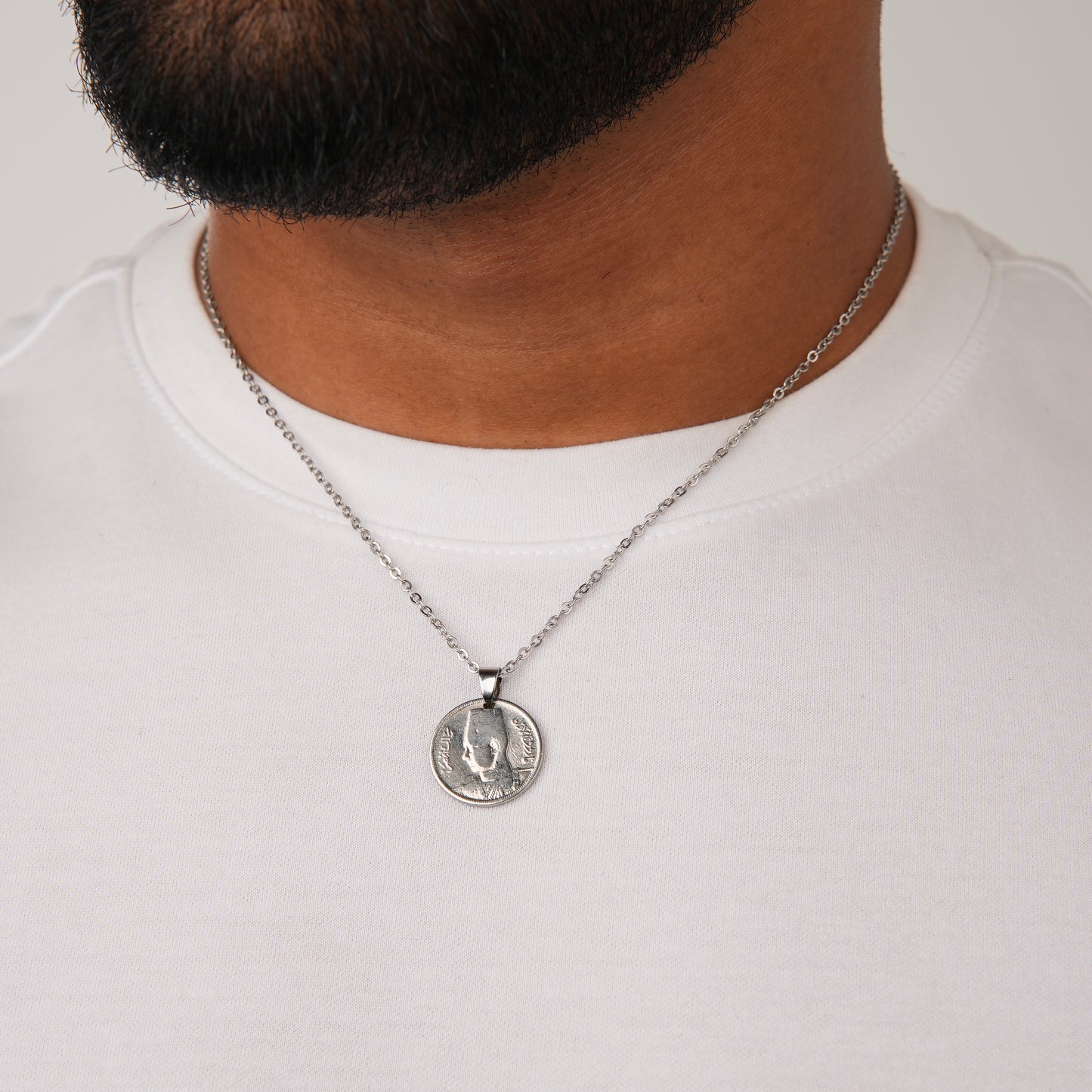 KING FAROUK NECKLACE SLVR
