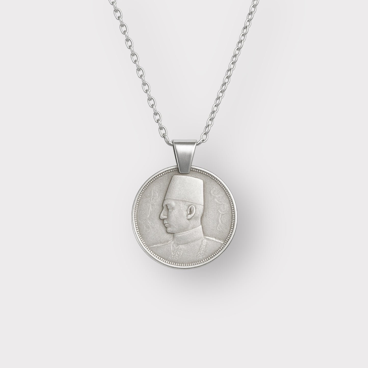 KING FAROUK NECKLACE SLVR
