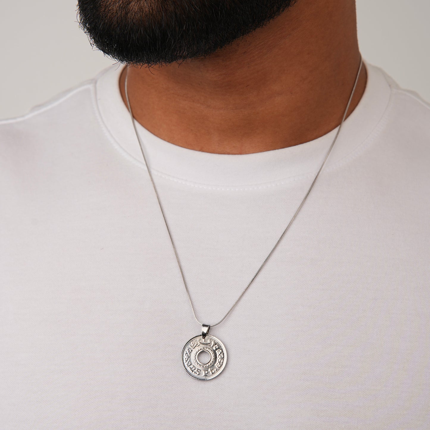 25 PIASTERS NECKLACE SLVR