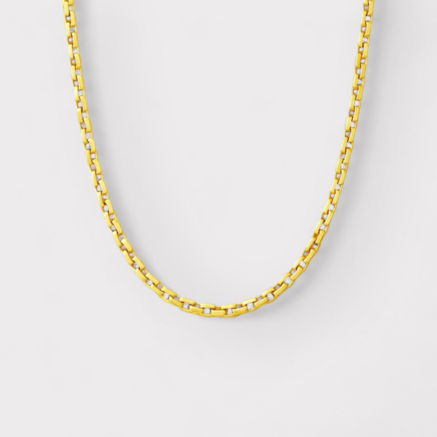 ROUND BOX CHAIN GLD