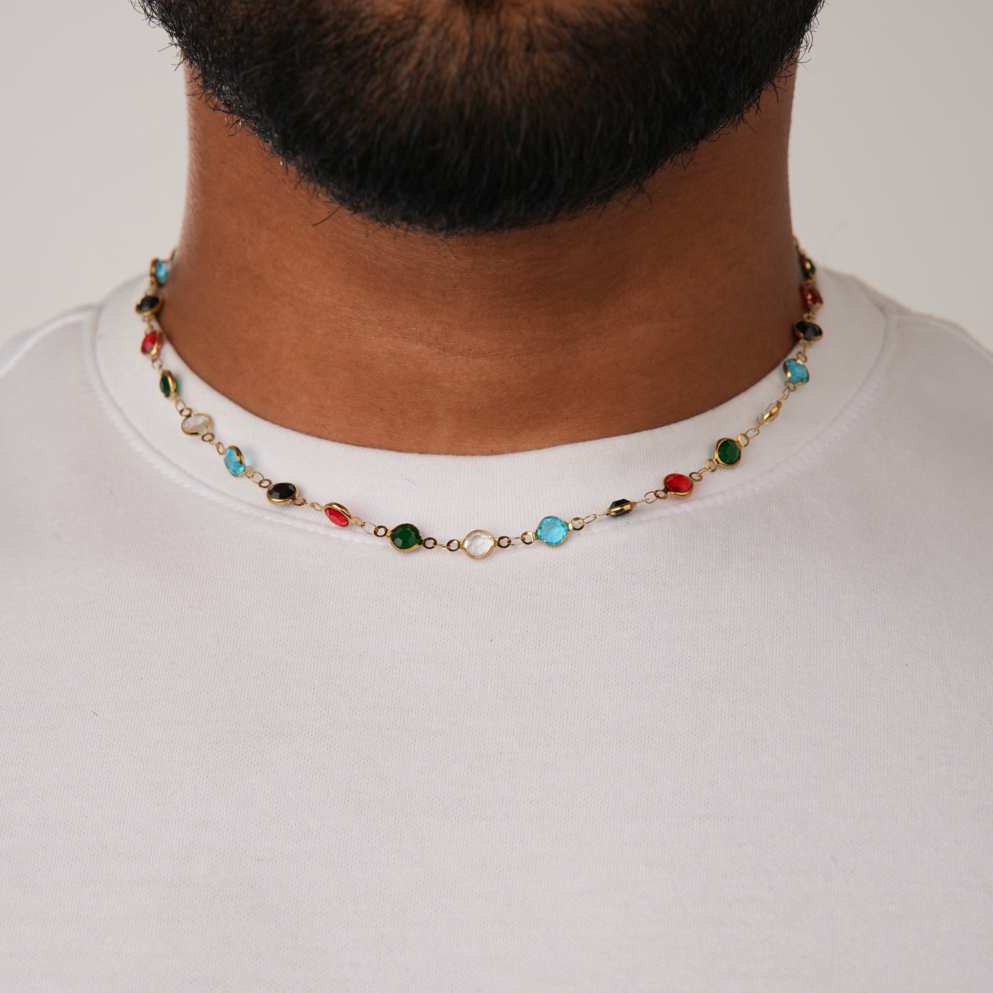 GEMSTONES NECKLACE GLD