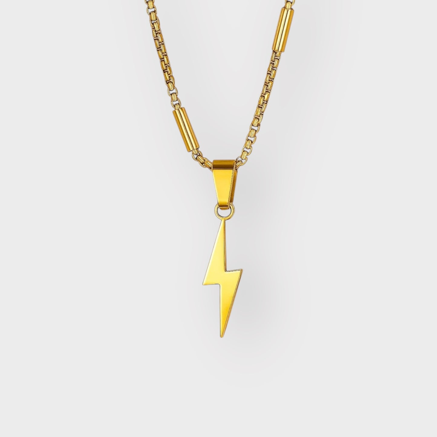 LIGHTNING BOLT NECKLACE GLD