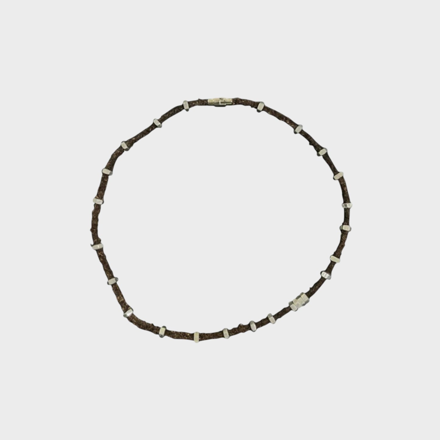 SIGNATURE BLACK LEATHER NECKLACE