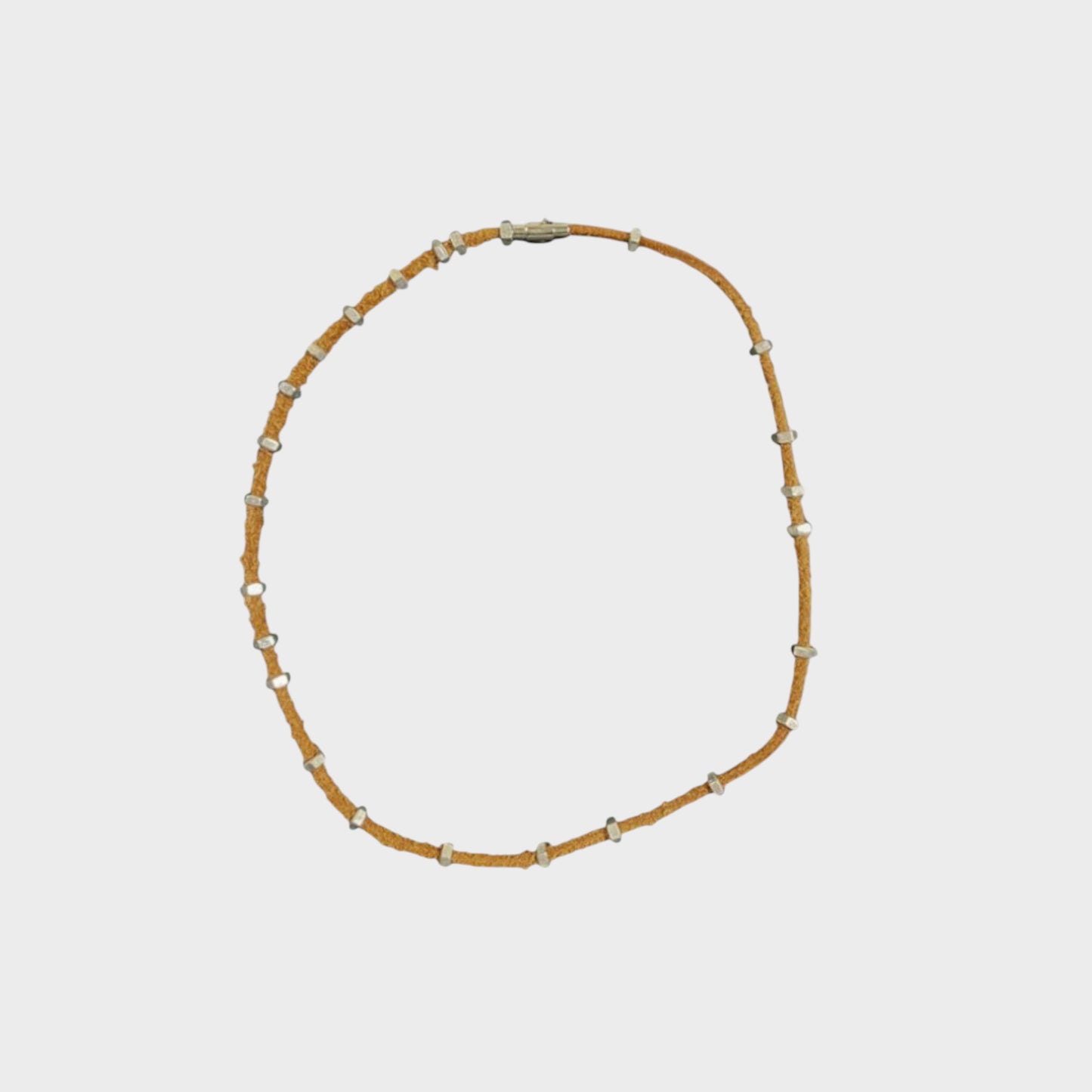 SIGNATURE BROWN LEATHER NECKLACE