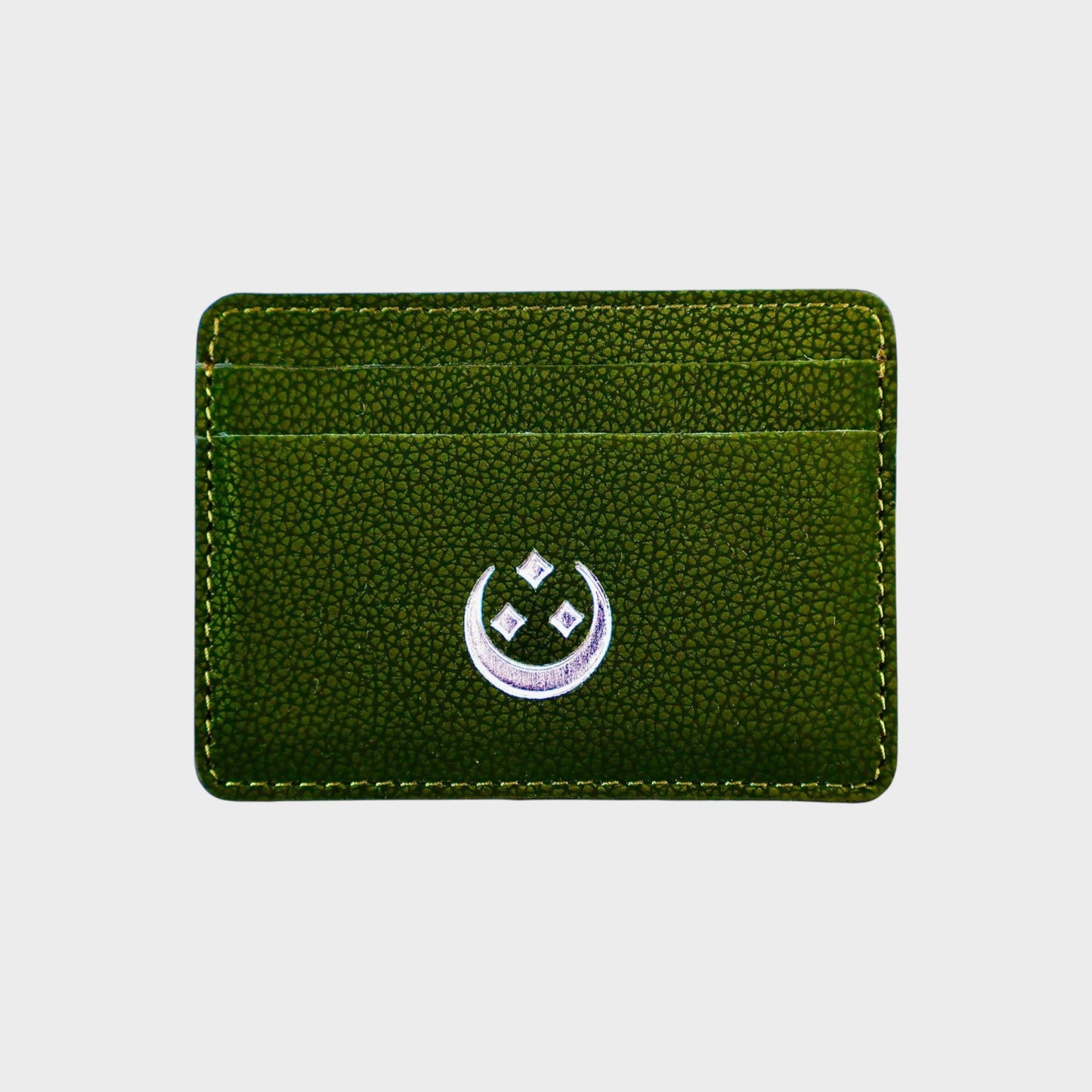 SATIN OLIVE GREEN CARDHOLDER