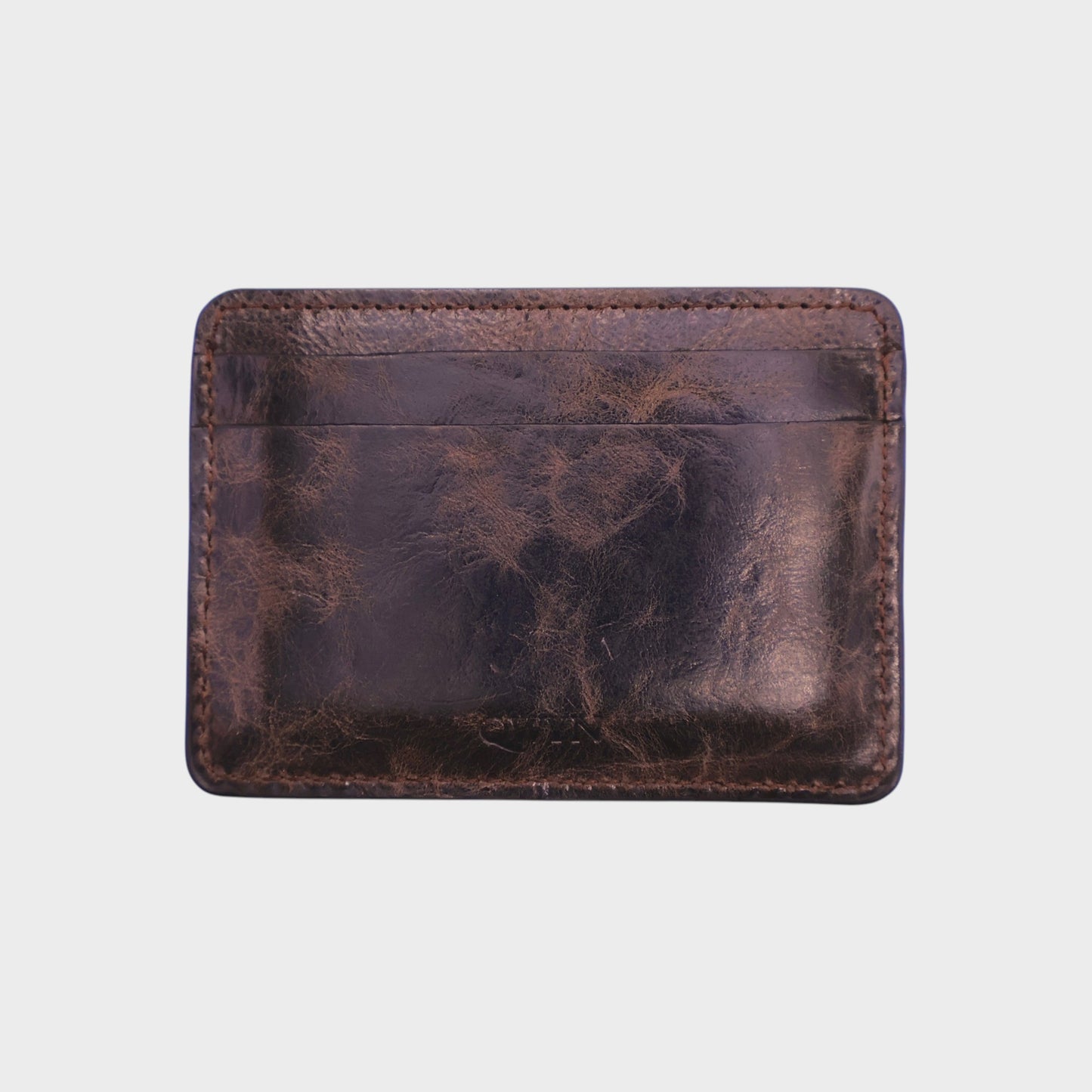 WAXED BROWN CARDHOLDER
