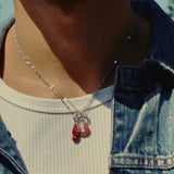 Captain America Necklace Silver