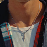 Lightning Bolt Necklace Silver