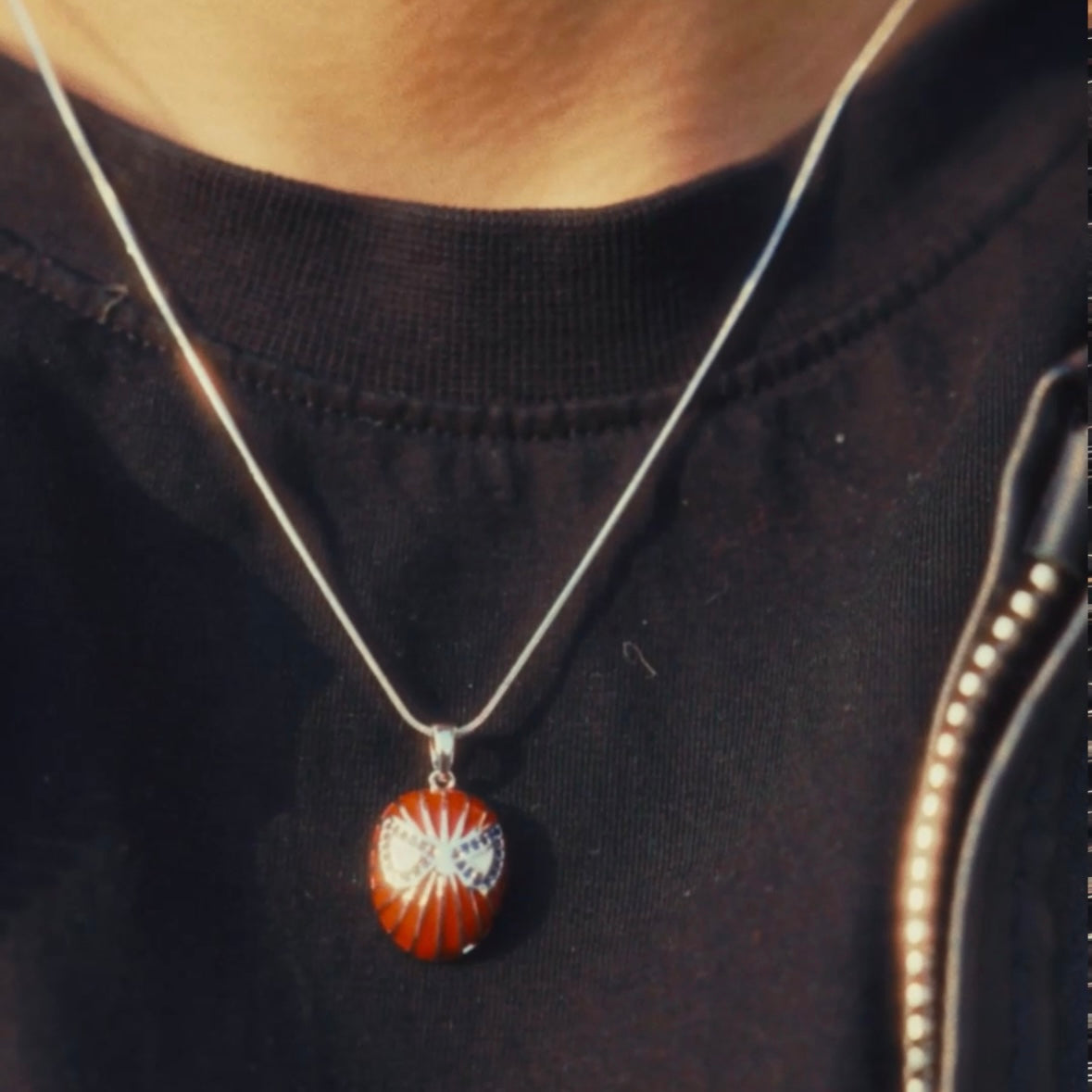 Spiderman Necklace Silver