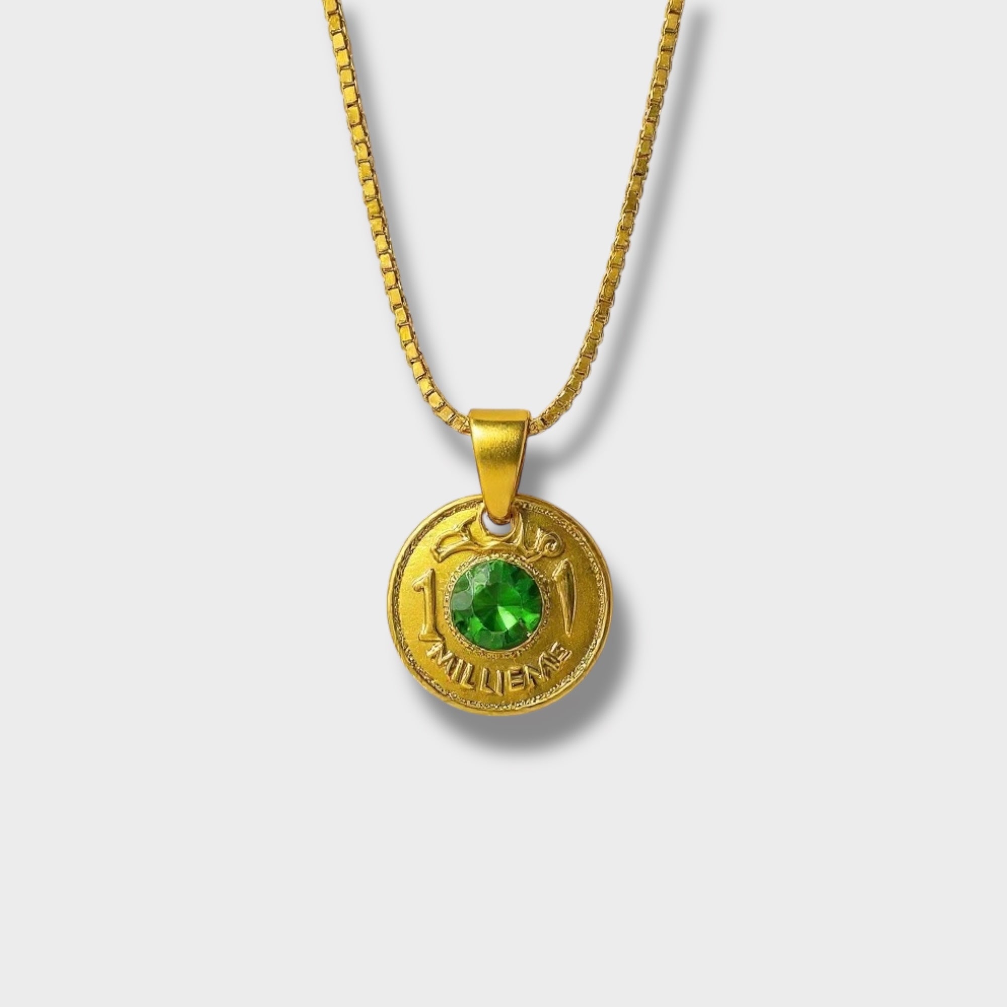 Emerald Millieme Necklace Gold