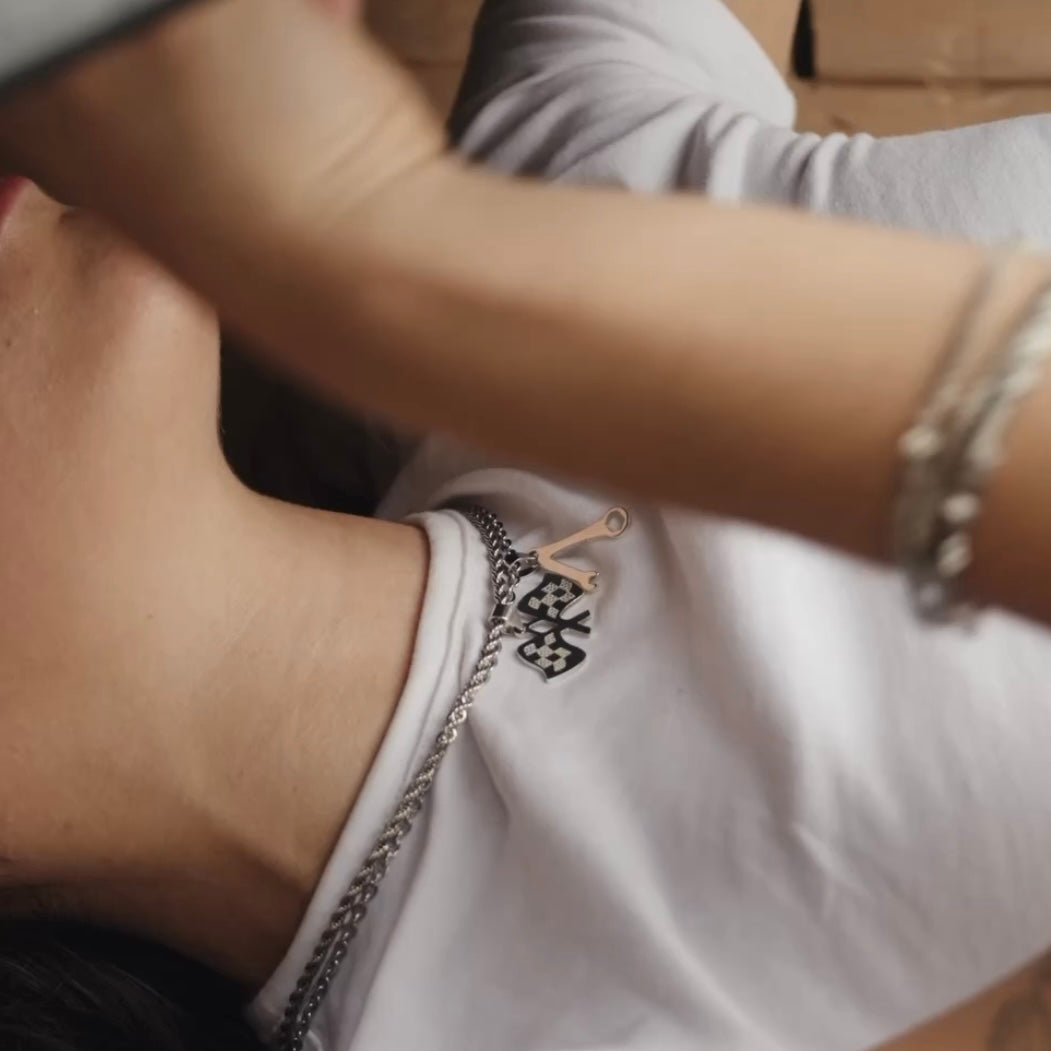 Wrench Necklace Silver