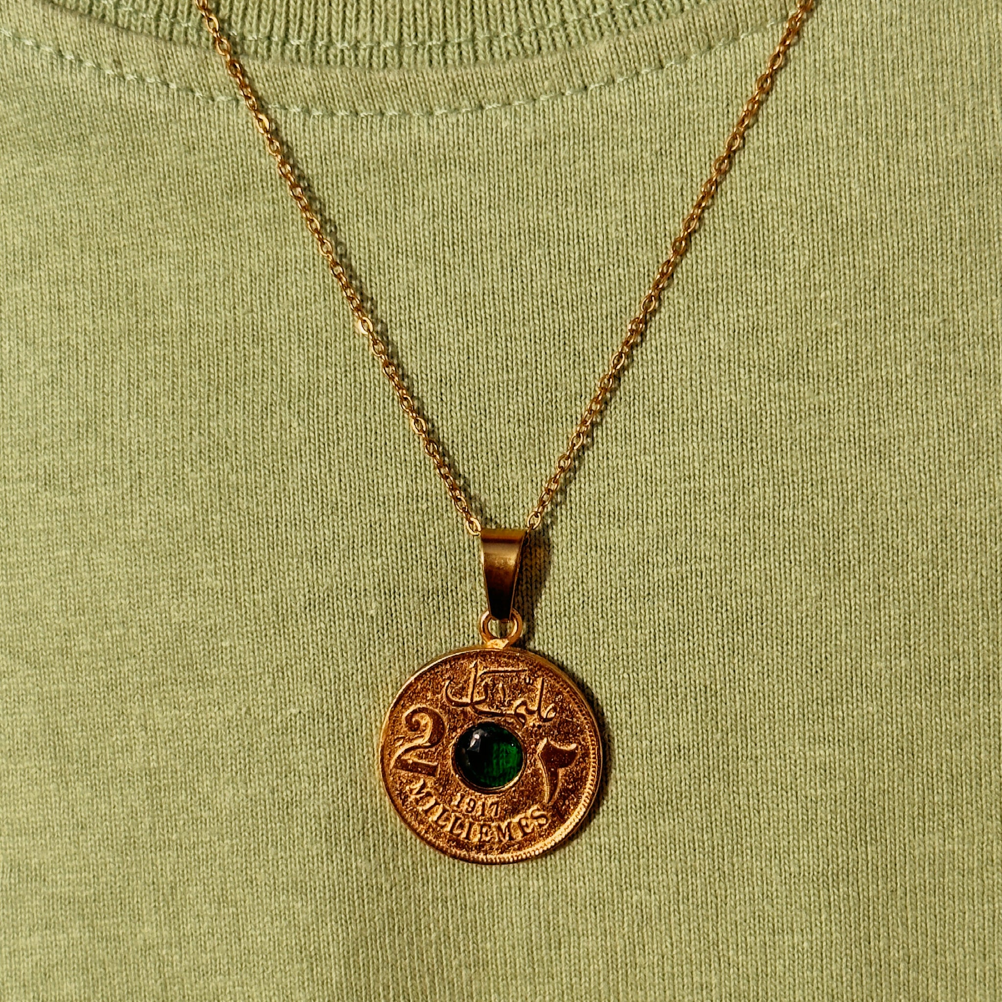 Emerald 2 Millieme gold