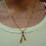 Wrench Necklace Gold