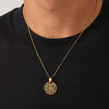 Dome Gemstones Necklace Gold