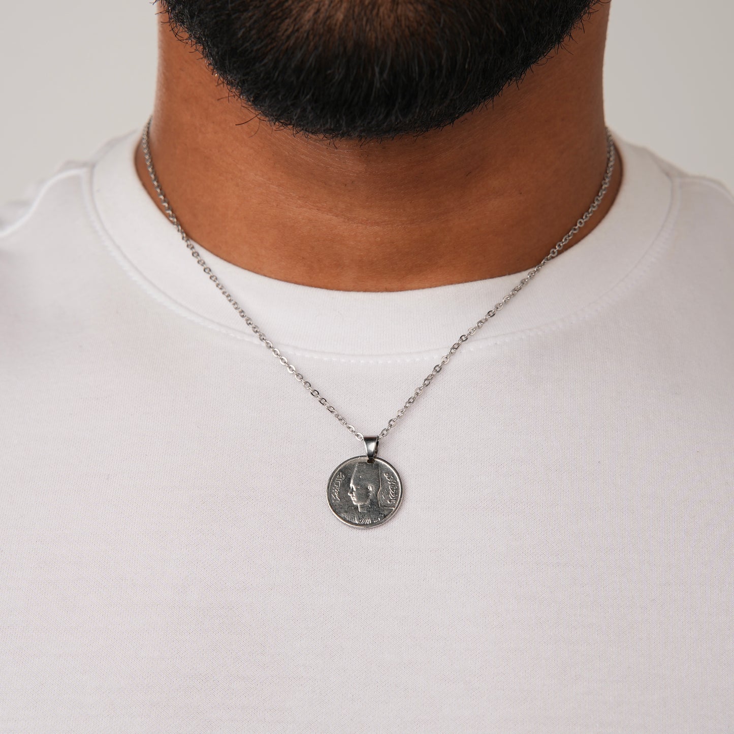 KING FAROUK NECKLACE SLVR