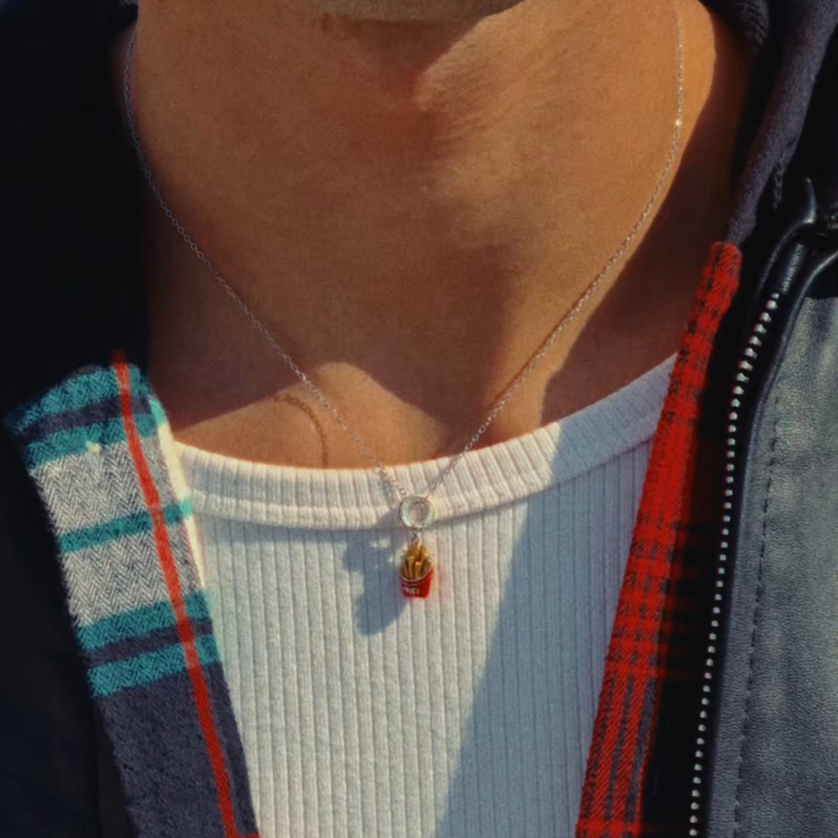 Fries Necklace Silver