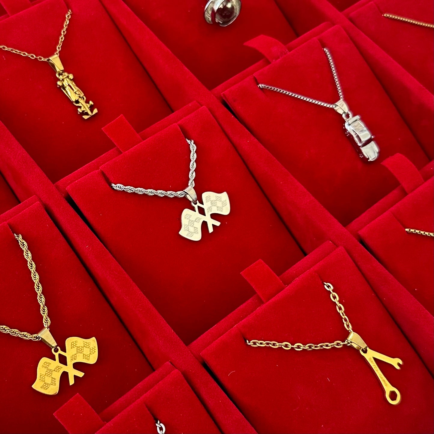 Wrench Necklace Gold