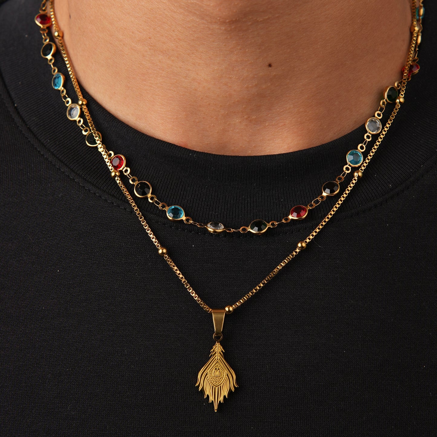 Gemstone Necklace Gold