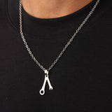Wrench Necklace Silver