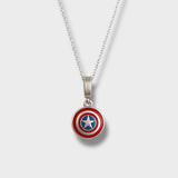 Captain America Necklace Silver