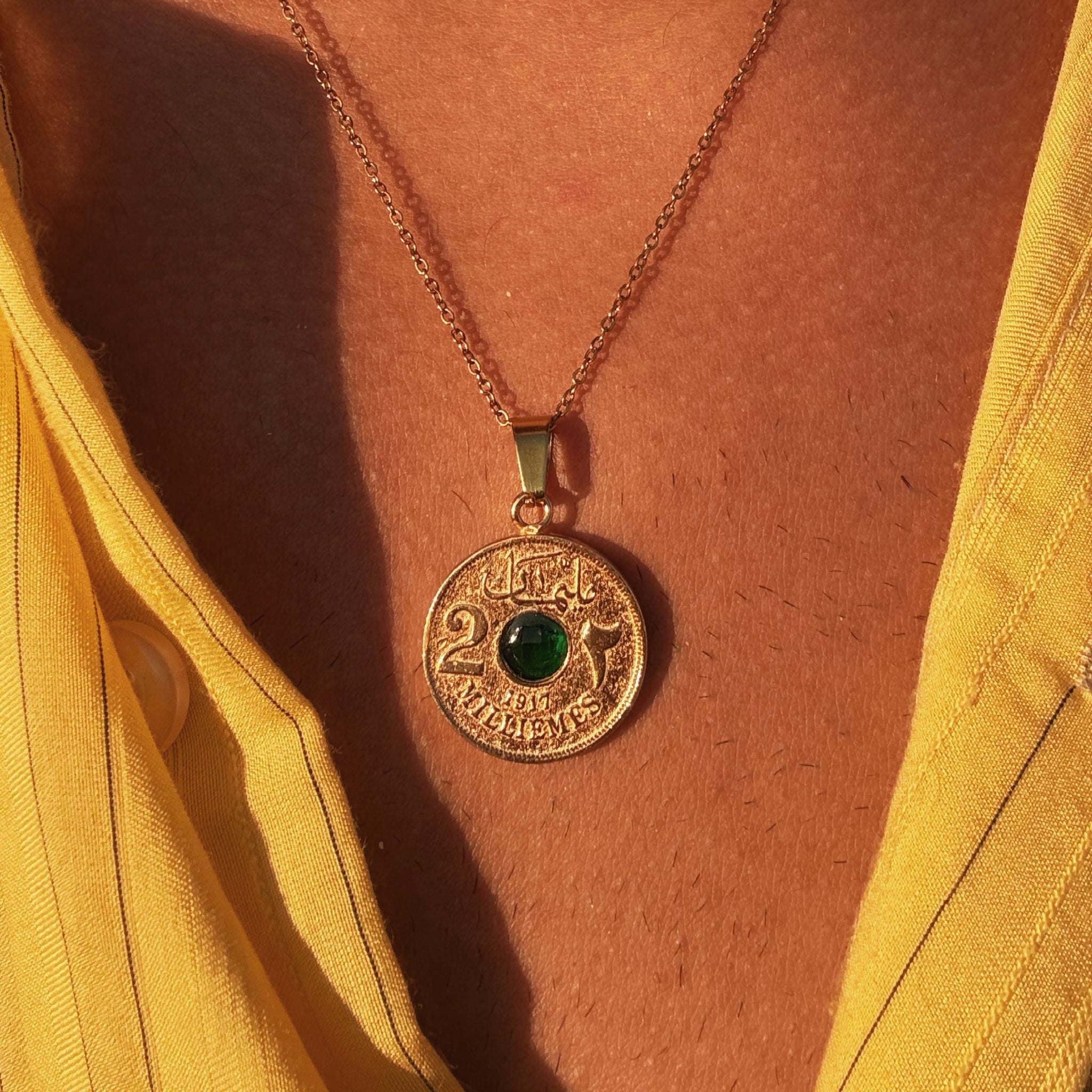 Emerald 2 Millieme gold