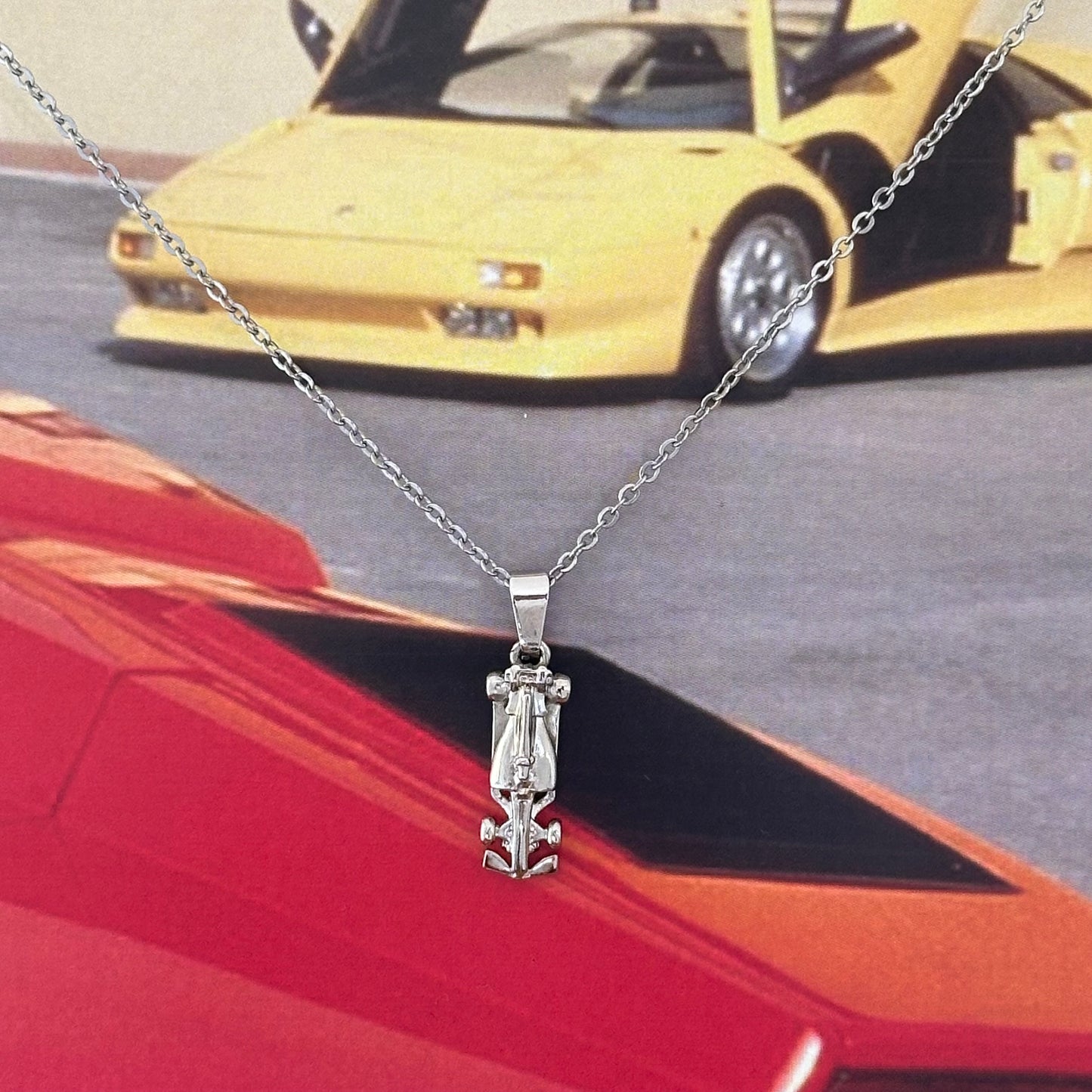 Formula 1 Necklace Silver