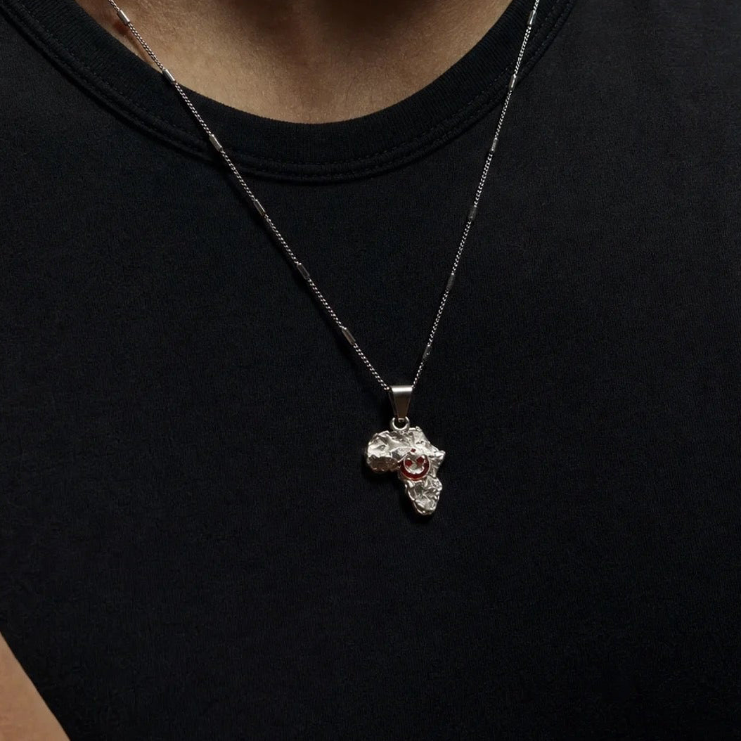 Africa Map Silver