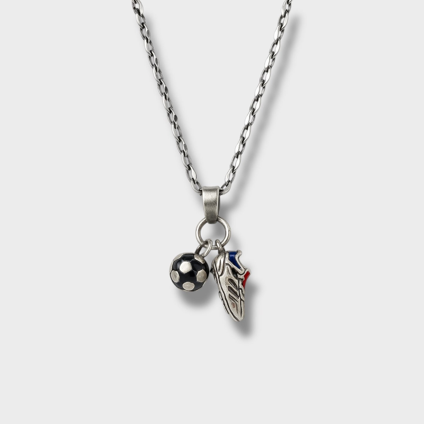 Football Necklace Silver