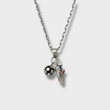 Football Necklace Silver