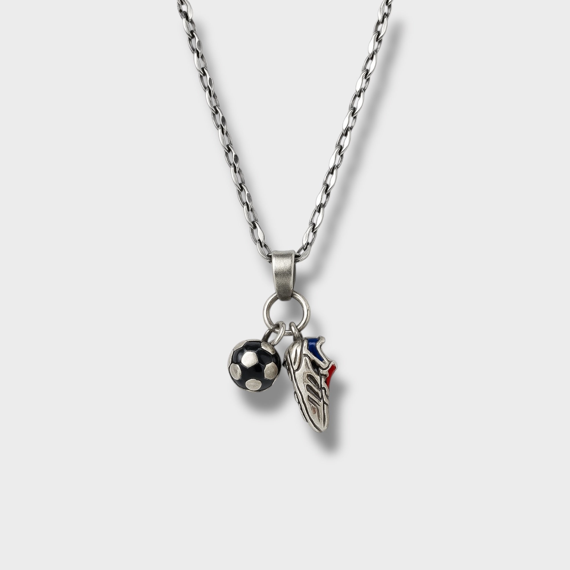 Football Necklace Silver