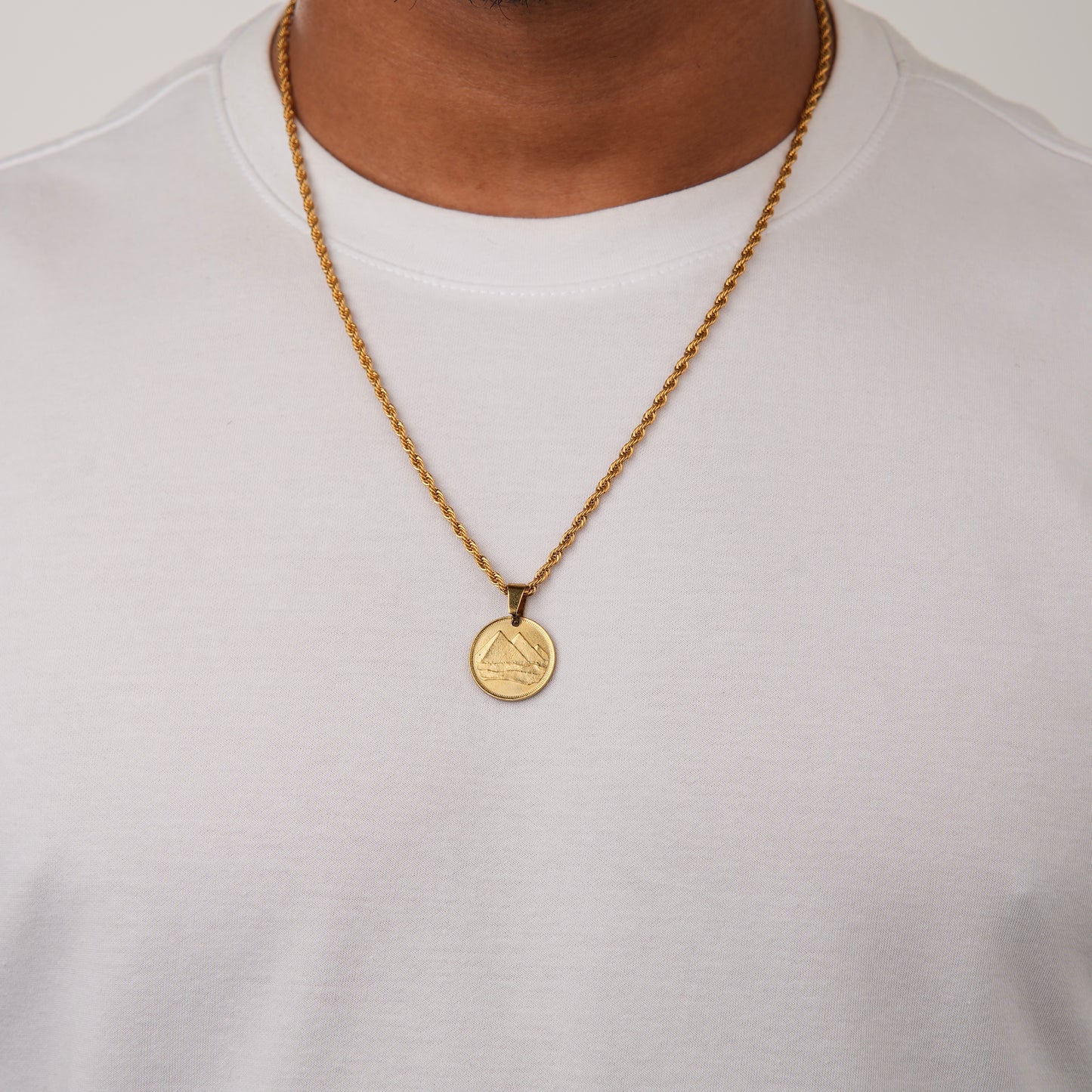 PYRAMIDS NECKLACE GLD