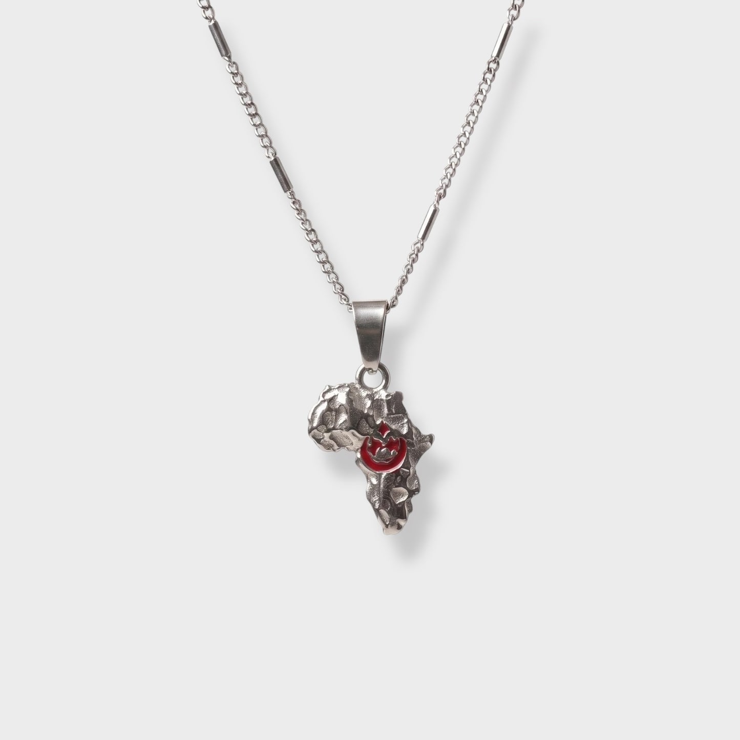 Africa Map Silver