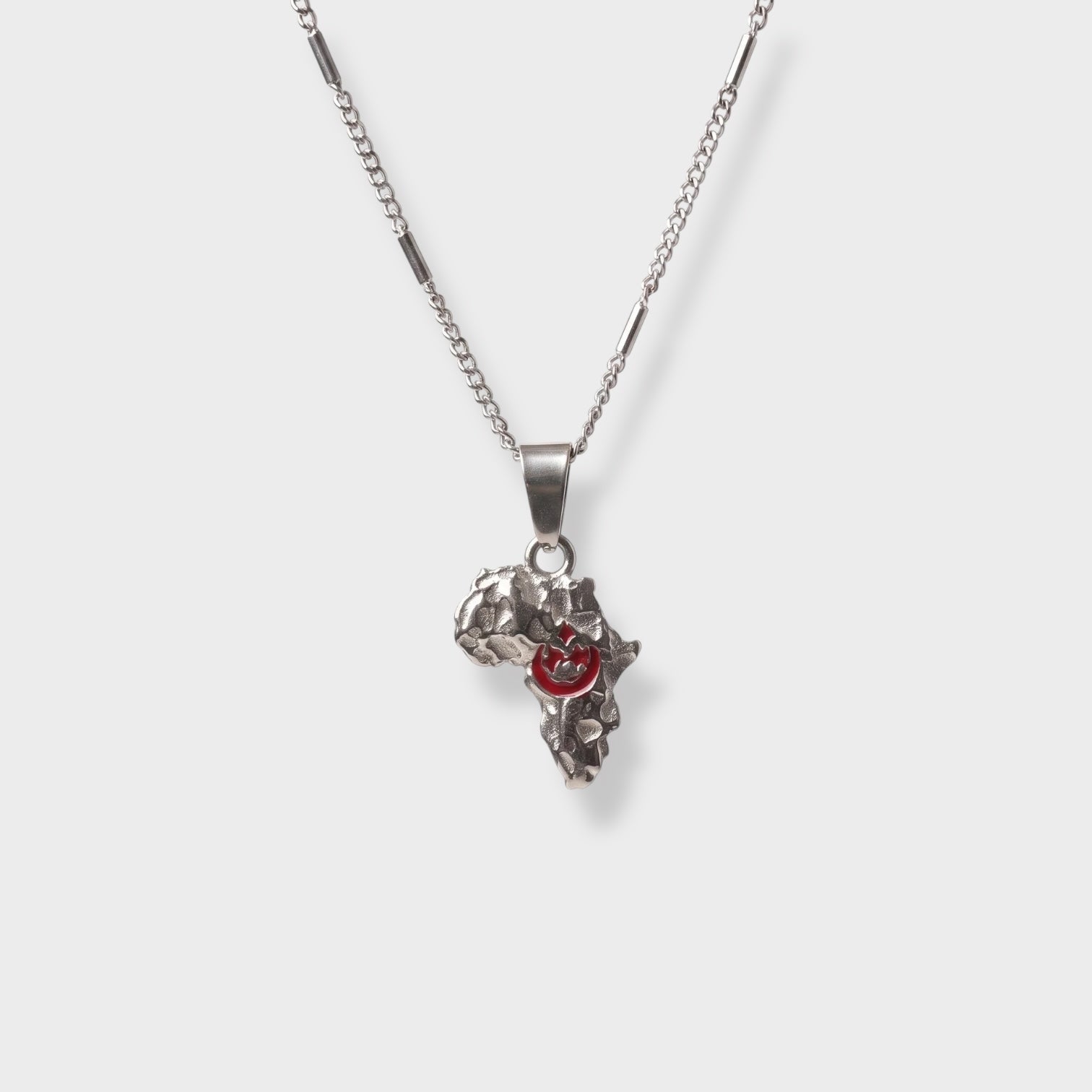 Africa Map Silver