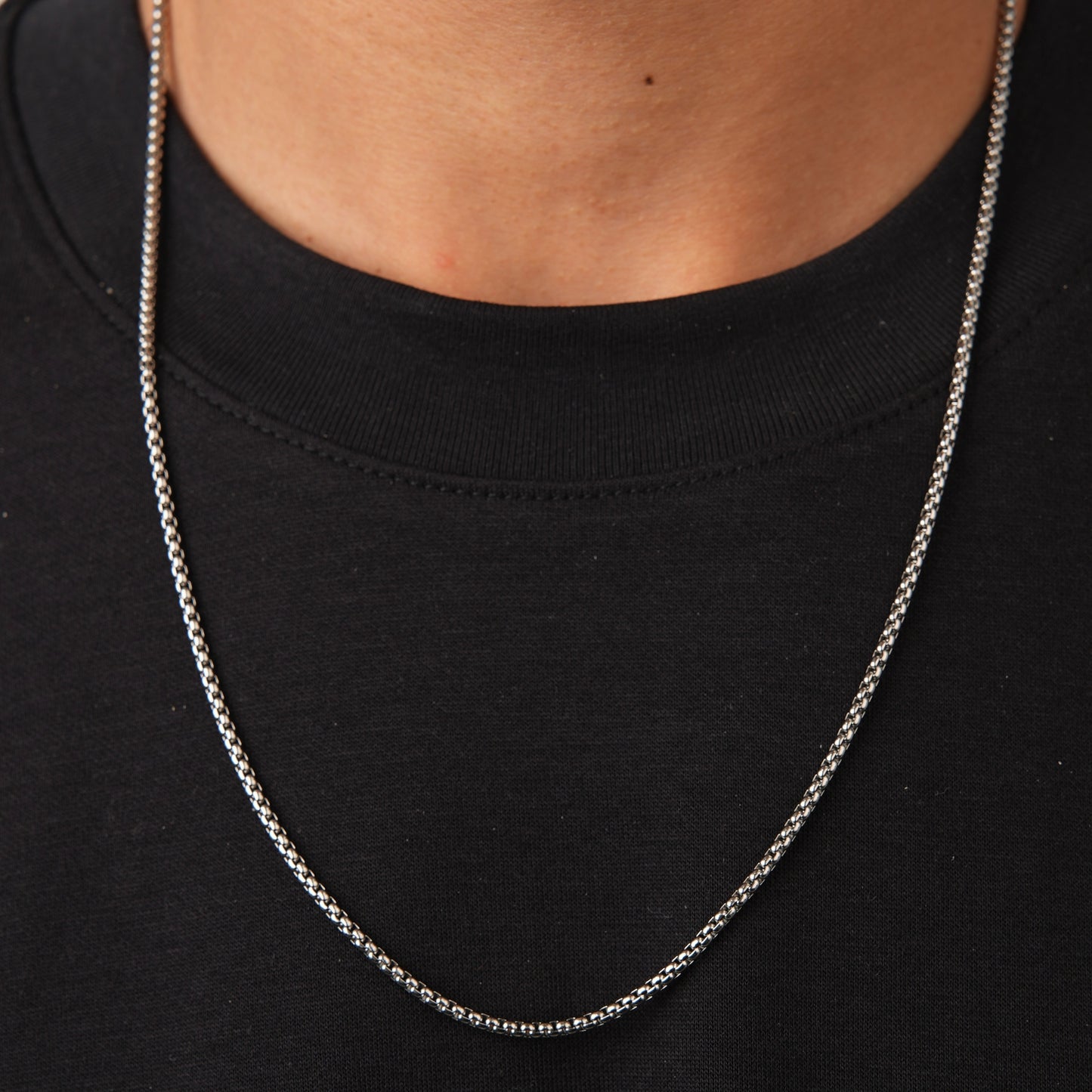 Round Box Chain Silver