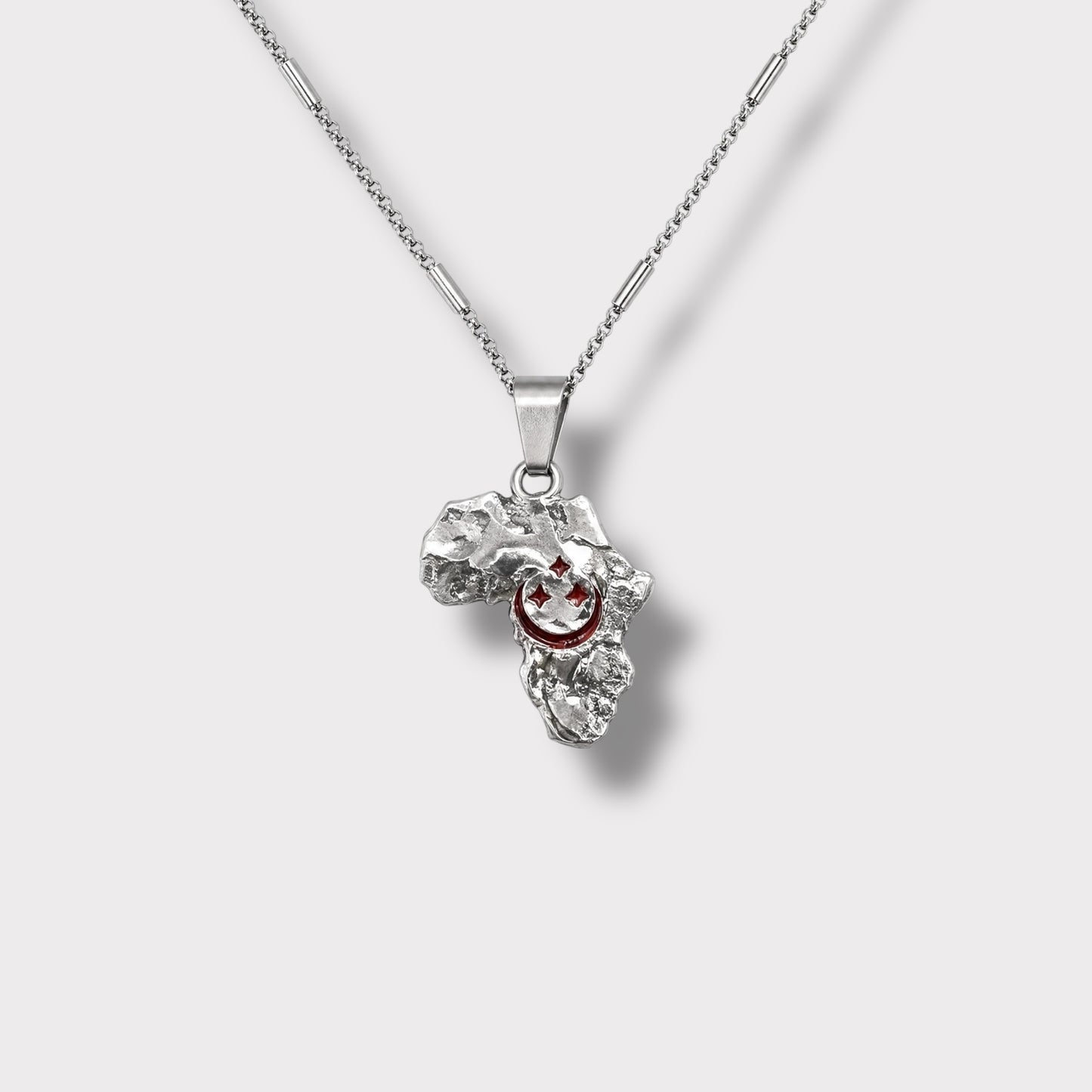 Africa Map Silver