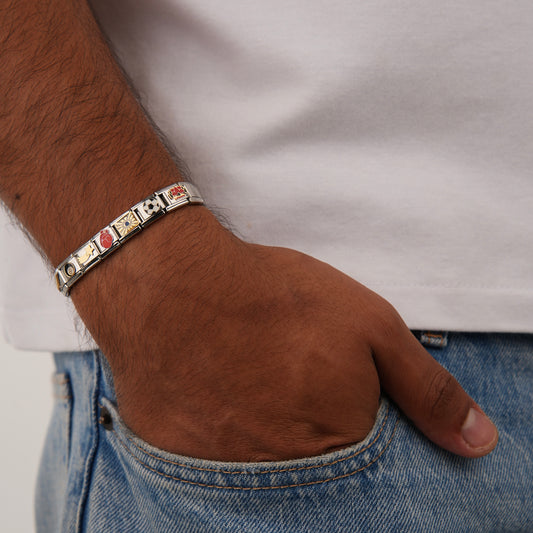 BRIVE LINK BRACELET SLVR