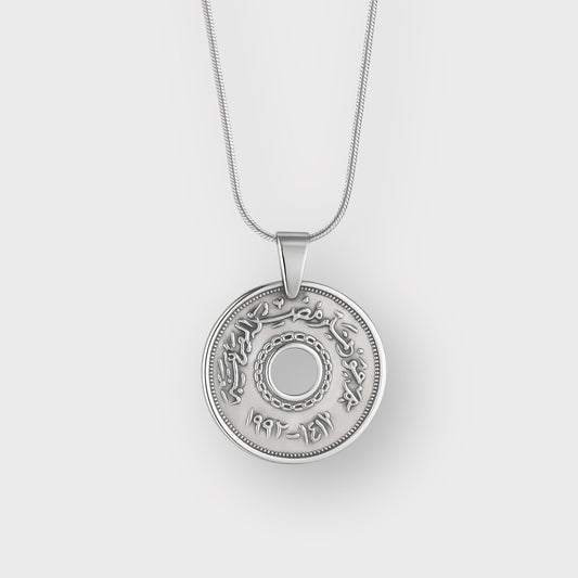 25 PIASTERS NECKLACE SLVR