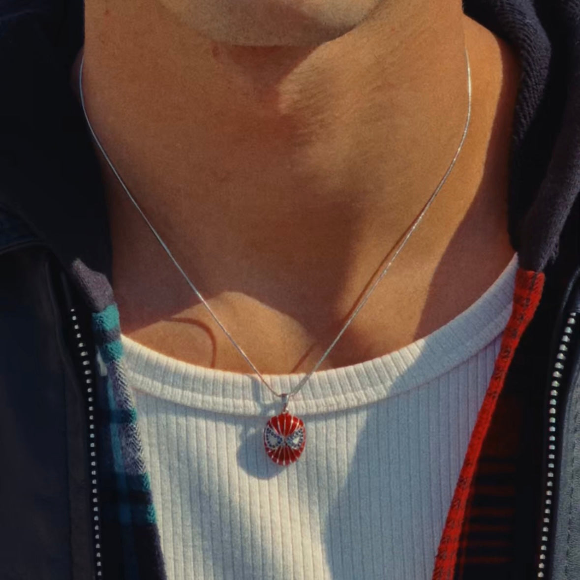 Spiderman Necklace Silver