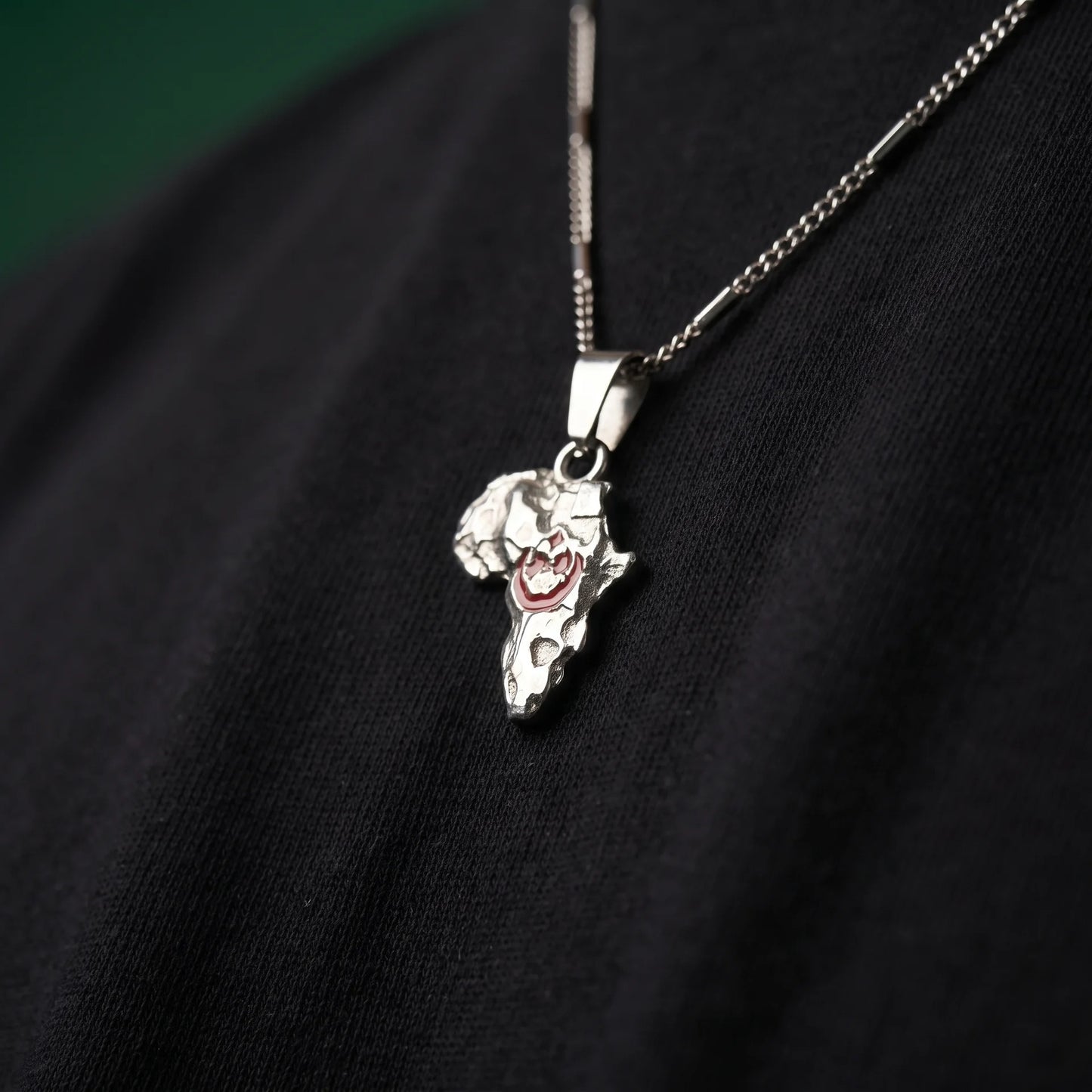 Africa Map Silver