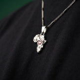 Africa Map Silver