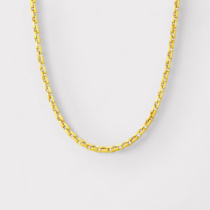 ROUND BOX CHAIN GLD