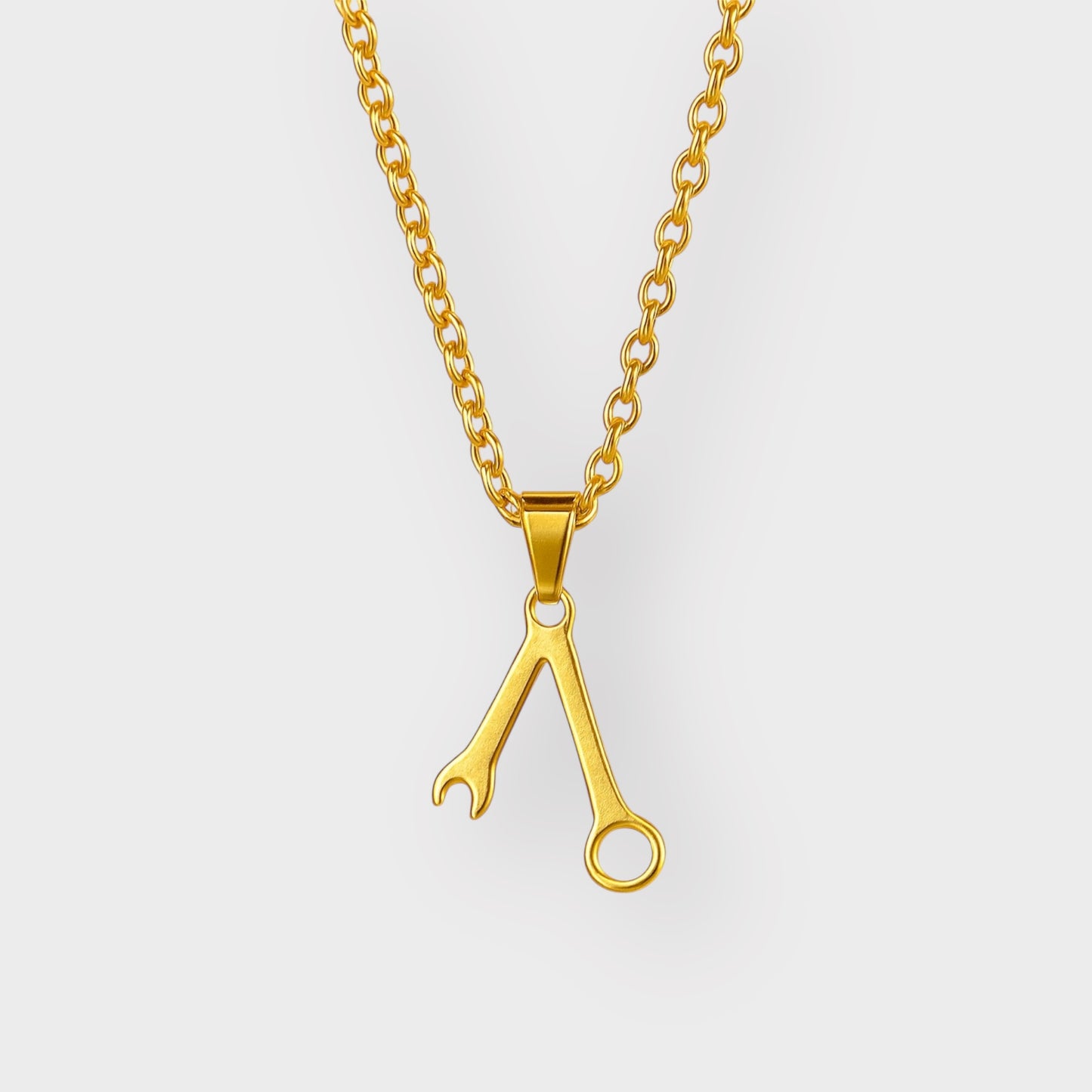 WRENCH NECKLACE GLD