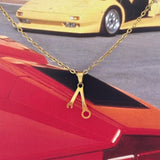 Wrench Necklace Gold
