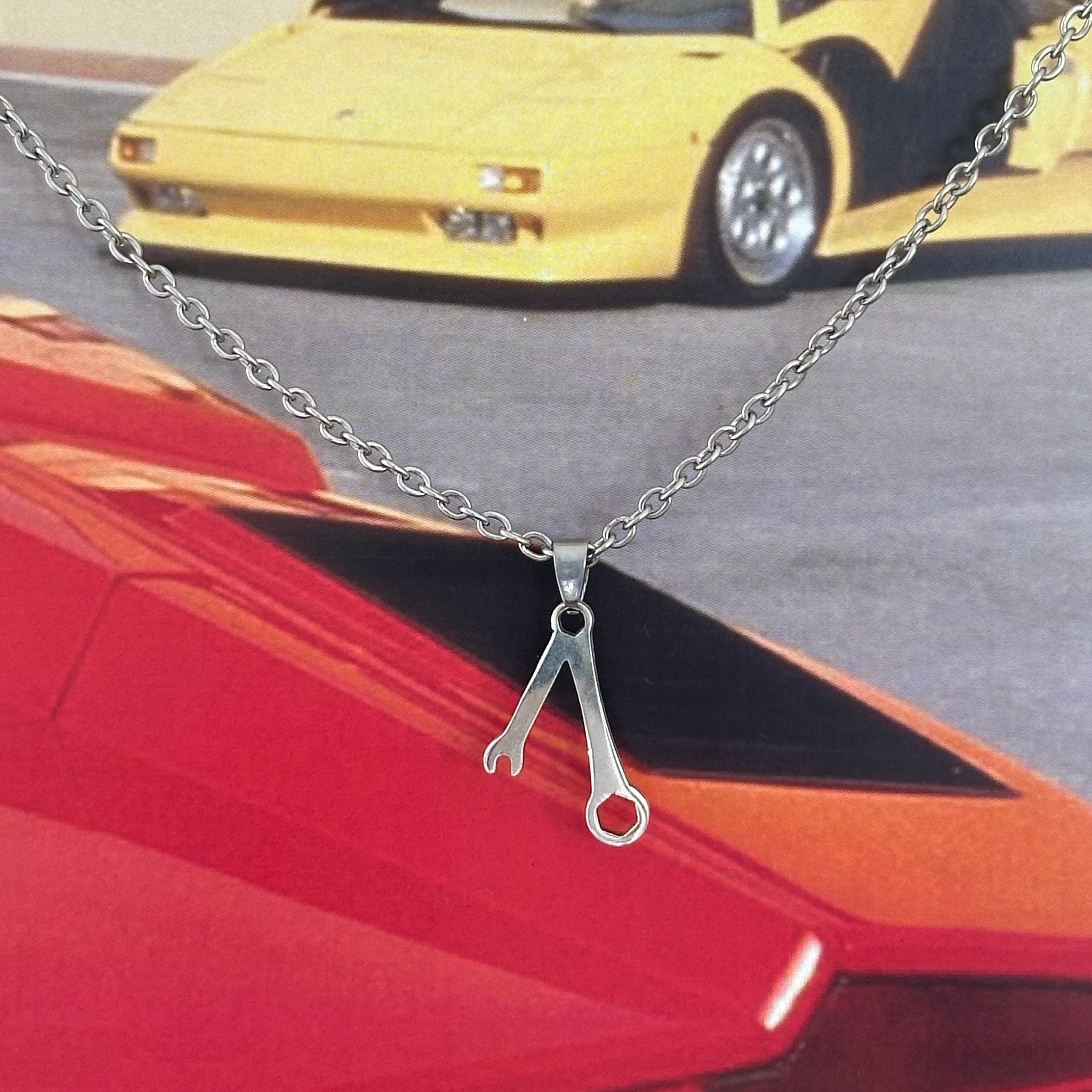 Wrench Necklace Silver