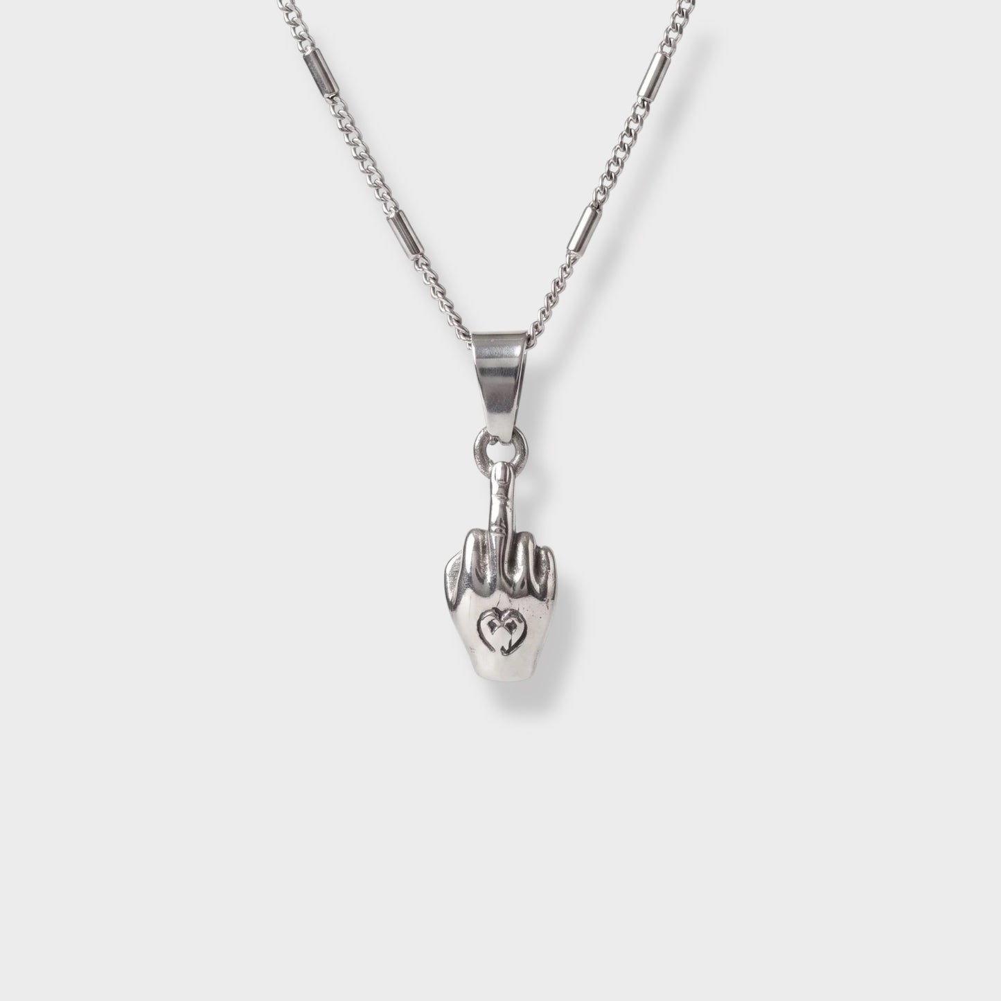 Middle finger Silver