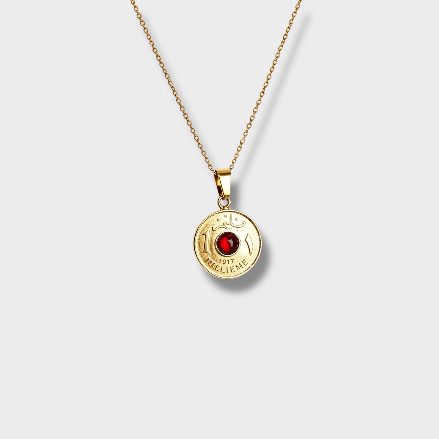 Ruby 1 Millieme gold