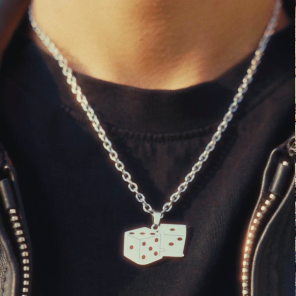 Lucky Dice Necklace Silver