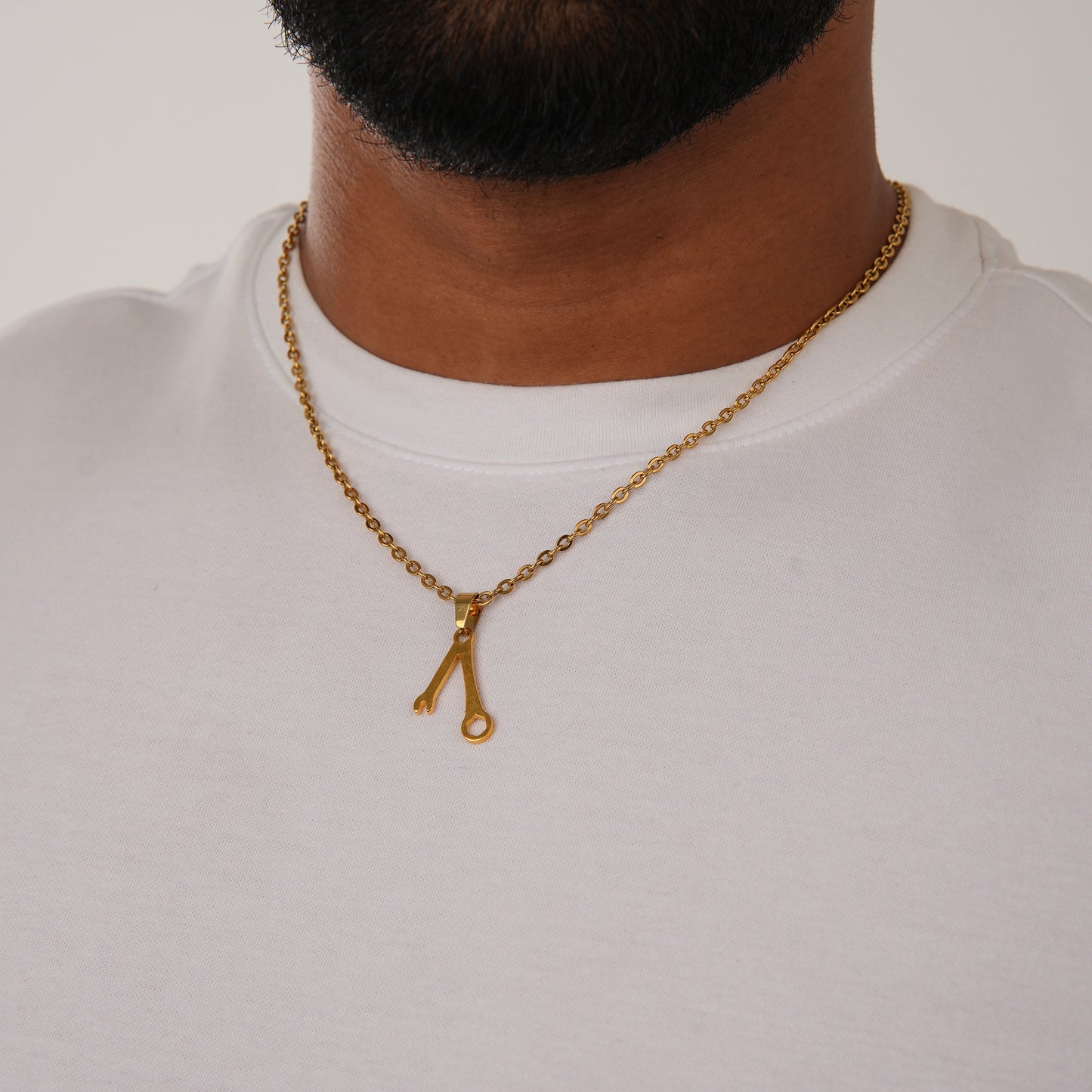WRENCH NECKLACE GLD