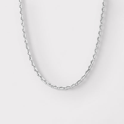 ROUND BOX CHAIN SLVR